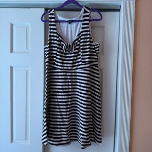 Torrid White and Black Striped Dress